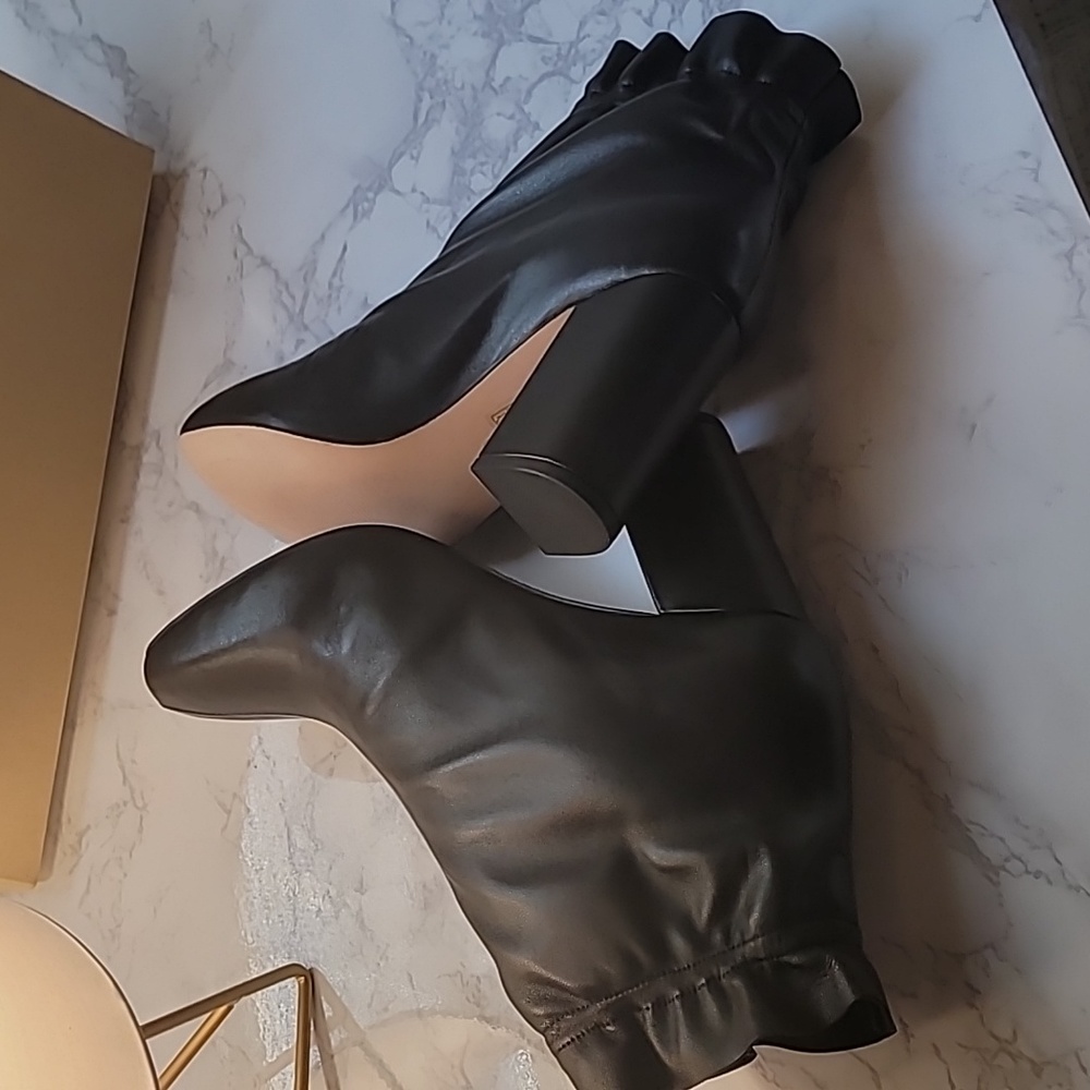 🔥🔥MODE COLLECTION JIRA LEATHER ANKLE BOOT BLACK SIZE 9 - Picture 10 of 13